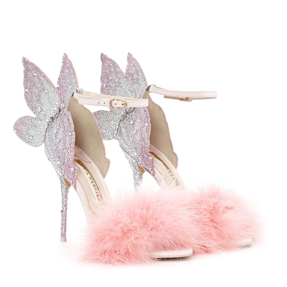 Sophia Webster Chiara Crystal Sandal Heavenly Pink Limited Edition 39